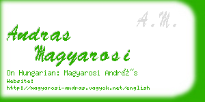 andras magyarosi business card